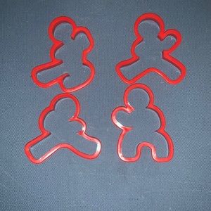 Set of 4 new gingerbread Ninja cookie cutters